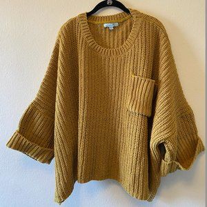 She + Sky Mustard Knit Sweater
